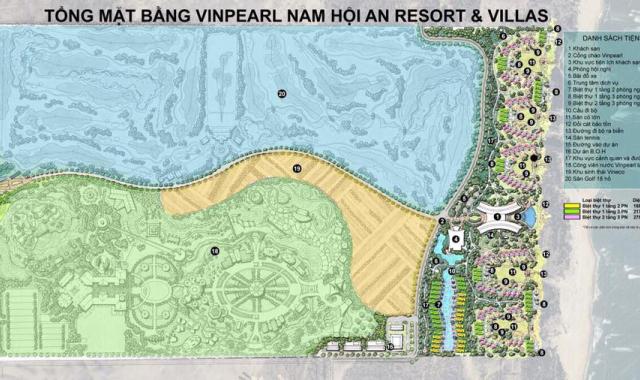 Biệt thự Vinpearl Nam Hội An CK 30%, cho vay 65% LS 0%. LH: 0907667560 để chọn căn view biển