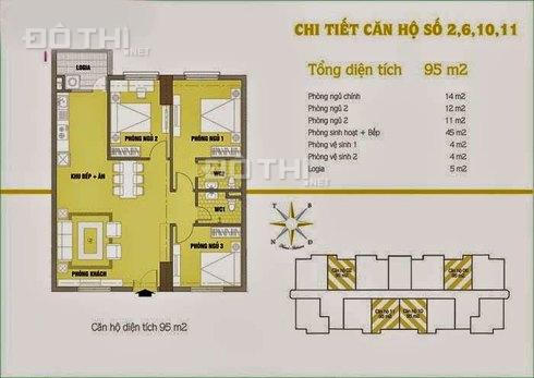 Bán căn hộ độc thân tòa C37 Bộ Công An 56.5m2 giá 27.5tr/m2