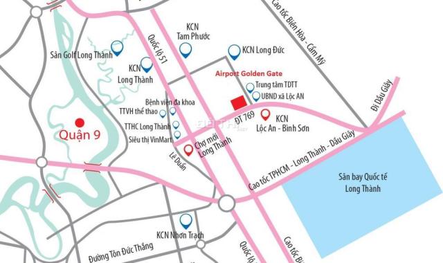 Đất nền mặt tiền đường Tỉnh lộ ĐT 769, cổng chính vô sân bay Long Thành