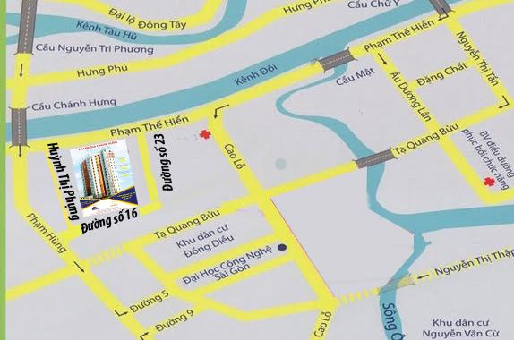 Căn hộ cao cấp tại KDC Khang Gia, dt 50,5m2, full nội thất, giá 1,1 tỷ