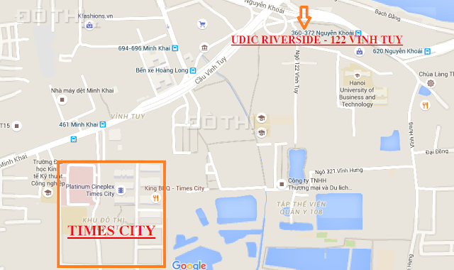 Cần bán căn 2PN (62.72m2) chung cư UDIC Riverside, chung cư phường Vĩnh Tuy, view sông Hồng