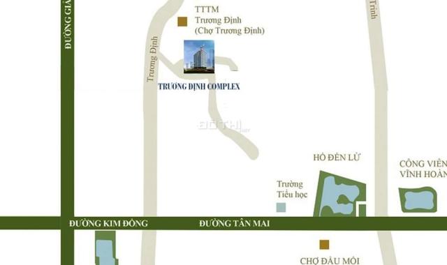 Bán căn hộ 3PN, DT 102m2, đầy đủ nội thất gần TTTM chợ Mơ, ngay trung tâm quận Hai Bà Trưng
