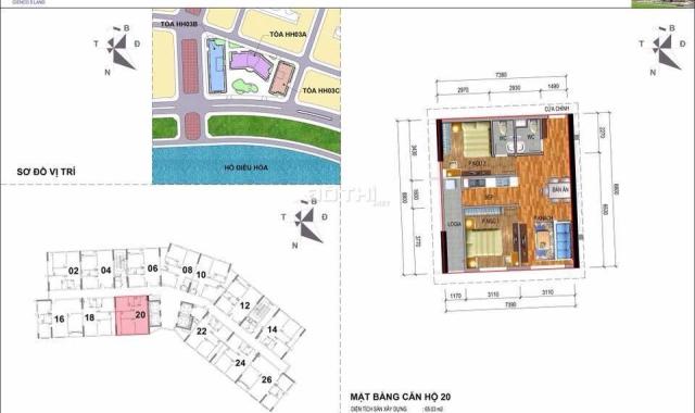Thông tin chi tiết và mặt bằng căn hộ chung cư B1.3 HH03 Thanh Hà