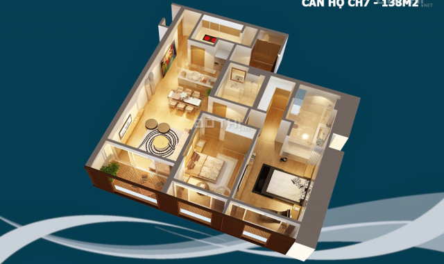 CC cần bán căn hộ CC Dolphin Plaza, DT 138m2, căn góc số 7 gồm 2PN, 2WC giá 33.37tr/m2 có TL