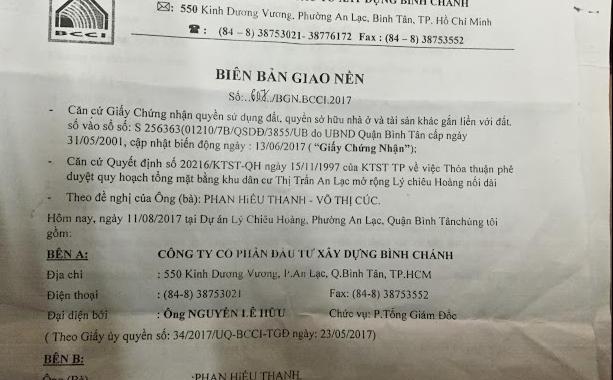 Bán nền góc 2MT đường Lê Công Phép, KDC Lý Chiêu Hoàng, P. An Lạc, Bình Tân