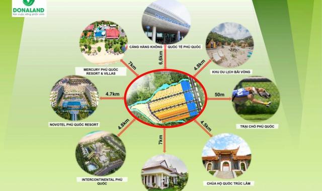 Bán đất nền dự án tại dự án Donasea Villas, Phú Quốc, Kiên Giang, diện tích 100m2, giá 5 triệu/m2