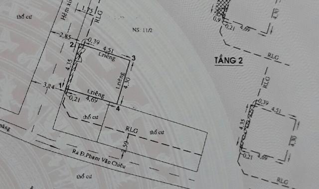 Bán nhà hẻm 549, Lê Văn Thọ, phường 14, Q. Gò Vấp, 4,3x5m, 1 trệt 1 lửng 1 lầu, giá 1,73 tỷ