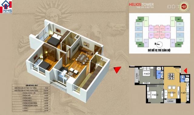 0903222591 bán gấp căn góc chung cư Helios 75 Tam Trinh, DT: 79 m2, nhận nhà ở ngay, đã có sổ