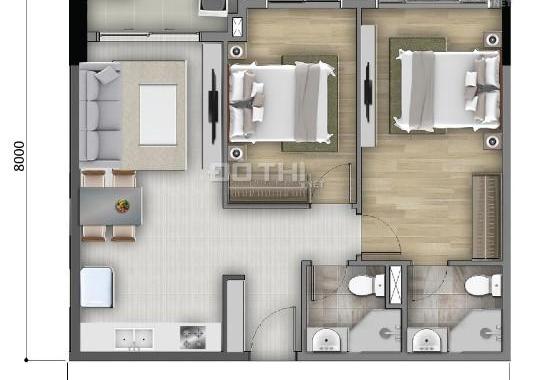 Cần bán căn hộ Botanica Premier, 2 phòng ngủ, 2 wc, ban công, view sân bay, giá 2 tỷ 550 triệu