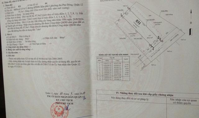 Bán đất tại đường An Phú Đông 9, Quận 12, Hồ Chí Minh, diện tích 329m2, giá 26tr