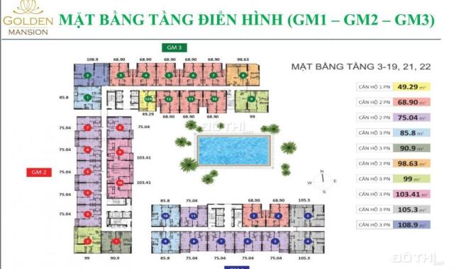 Cập nhật ngày 05/03/18: Tổng hợp các căn hộ Golden Mansion, Phú Nhuận chuyển nhượng lại giá rẻ