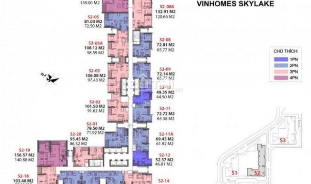 Chủ nhà cần bán lại căn 15 tòa S2 Vinhomes Sky Lake Phạm Hùng giá rẻ. LH 0964801121