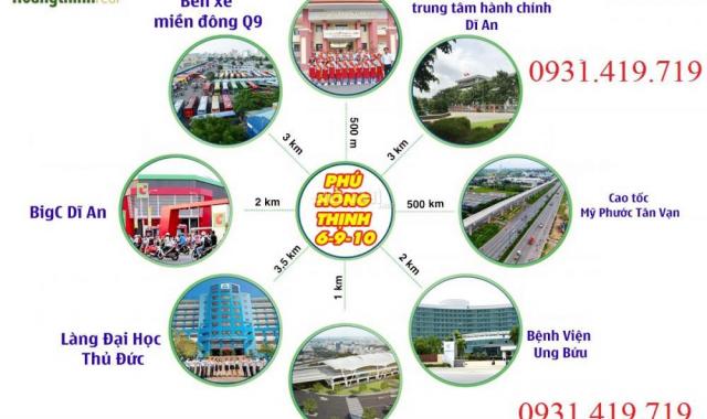 Chính thức mở bán dự án Phú Hồng Thịnh 10 nằm ngay trục chính, DT 743C giao với Quốc Lộ 1K
