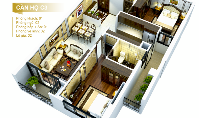 Chỉ cần từ 850tr bạn đã có thể sở hữu được một căn chung cư cao cấp 3PN dự án Green Pearl Minh Khai