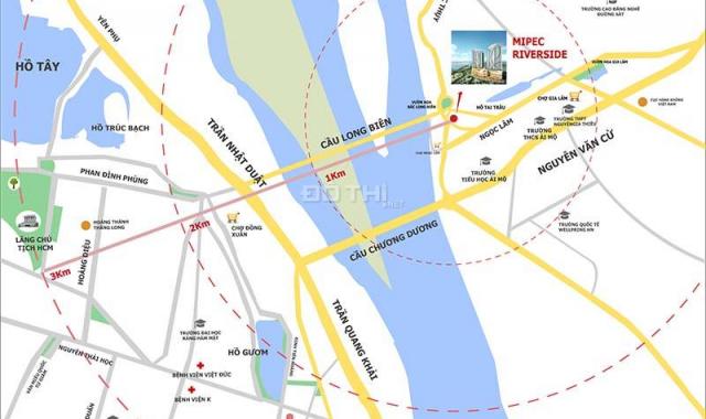 Bán căn hộ chung cư tại Mipec Riverside, Long Biên, Hà Nội diện tích 85m2, giá 2.9 tỷ