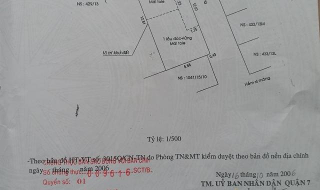 Bán nhà hẻm 1041 Trần Xuân Soạn, Tân Hưng, Q7