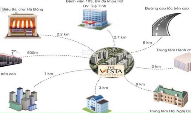 Bán căn hộ chung cư tại dự án The Vesta, Hà Đông, Hà Nội, diện tích 48m2, giá 670 triệu