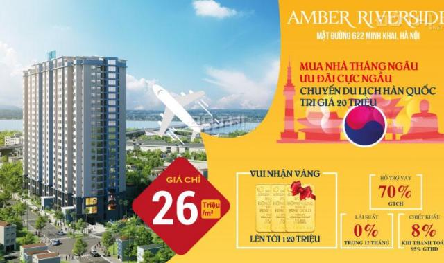 Bán chung cư Amber Riverside 622 Minh Khai giá tốt, chính sách ưu đãi trong tháng 8, 0965 563 680