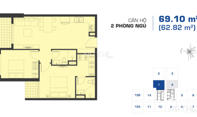 Bán căn hộ Sunrise Riverside 2pn, tầng đẹp, view đẹp, giá 2,4 tỷ