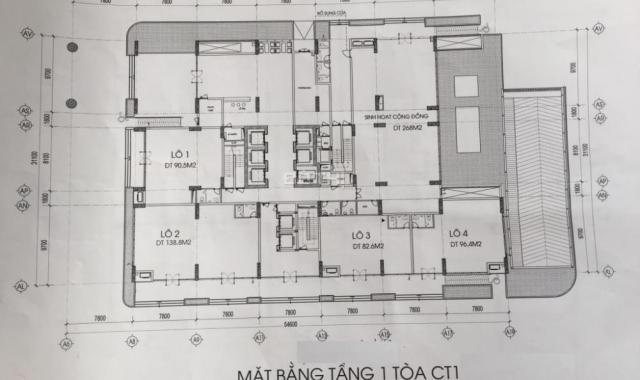 Bán sàn thương mại tầng 1, 2, 3 tòa CT1 chung cư 43 Phạm Văn Đồng: 0986862363