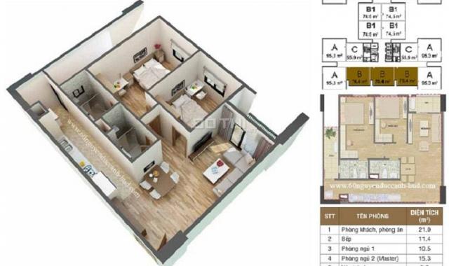 Bán căn hộ chung cư VP3 Linh Đàm, giá từ 750tr - 1,2 tỷ