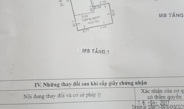 Bán gấp nhà 10/28/5 Thoại Ngọc Hầu, DT 3.4x11m NH 6m, trệt 1 lầu, hẻm 3m, giá 3.3 tỷ TL, 0933198277