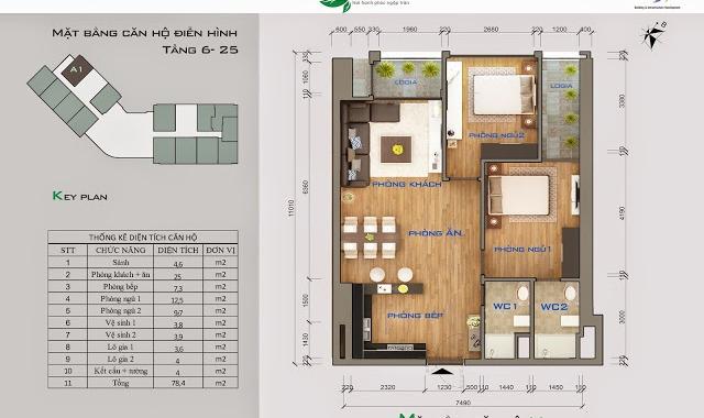 CC Trần Bình, bán gấp 2 căn hộ B 910, DT 59,4m2, A1601, DT 78,4m2, giá chỉ từ 25tr/m2