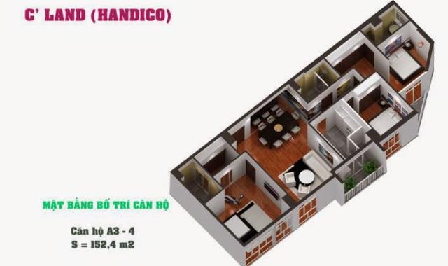 Bán gấp CHCC Cao cấp C’Land 81 Lê Đức Thọ, diện tích 152.4m2, LH 0985.953.053