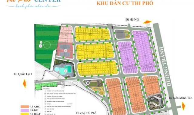 Mở bán GĐ 1 KDC Thi Phổ Center, Quảng Ngãi. Giá 500 tr/132m2, LH 0908728297