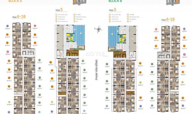 Cần bán căn hộ mặt tiền Phạm Văn Đồng, 56m2, 2PN, 1WC, giá chỉ 1,72 tỷ. LH: 0976226977