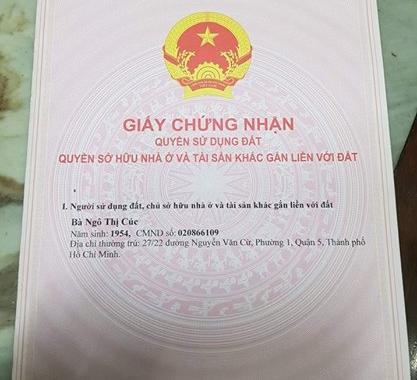 Chính chủ cần bán nhà Quận 5, Nguyễn Văn Cừ, giá 3,5 tỷ (4x5)m, nở hậu