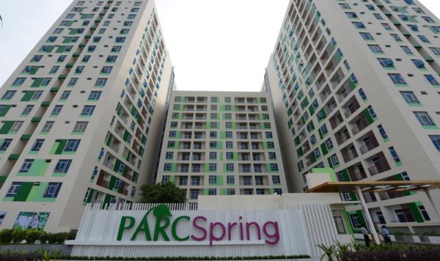 Bán căn CH PARCSPring, diện tích 91m2, full Nt, tầng cao, có HĐ thuê, giá 2.45 tỷ. LH 0902516251