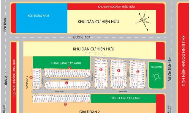 Đất MT Võ Văn Bích, Củ Chi, HCM. Giá chỉ 580 tr/nền sổ hồng + Thổ cư 100%, LH: 0981.477.444