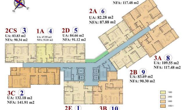 Bán căn hộ 2 phòng ngủ, tháp Bora Bora, B-1x.05, view hồ bơi, bàn giao có bếp, tủ âm tường, 5.15 tỷ