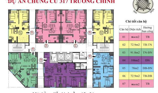 Chung cư 317 Trường Chinh chính thức mở bán, giá từ 35 tr/m2 (Full NT + VAT). LH: 0983901866