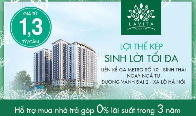 Căn hộ chung cư Lavita Charm, Thủ Đức, DT 67m2, giá 28 triệu/m2 giao hoàn thiện, tặng 1 năm QL