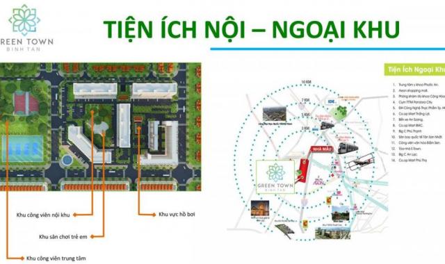 Căn hộ Green Town Bình Tân Block B1, KCN Vĩnh Lộc giá chỉ từ 1,2 tỷ/2PN, 1WC - LH: 0911386600