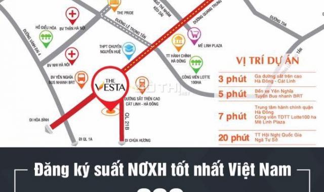 Cần bán suất ngoại giao DT 69m2, 3 PN - 2 WC, dự án The Vesta Hà Đông