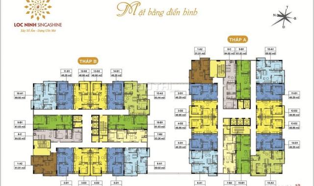 Bán căn hộ chung cư tại dự án Lộc Ninh Singashine, Chương Mỹ, Hà Nội, dt 48m2, giá 12,3 tr/m2