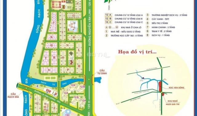 Cần tiền bán nhanh lô đất nền nhà phố, giá 80 tr/m2, KDC Sadeco Ven Sông Tân Phong, thương lượng