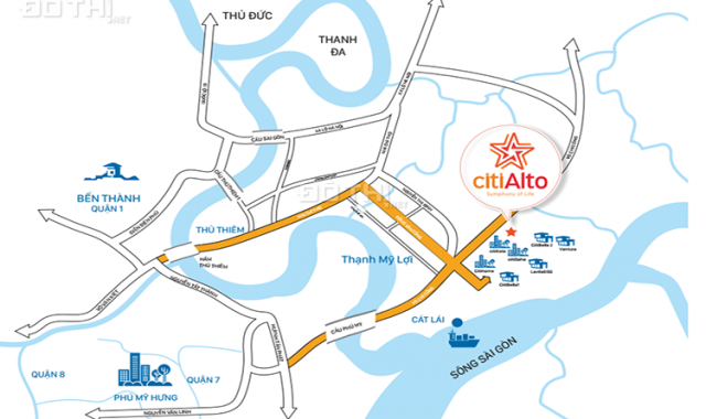 Bán căn hộ chung cư tại dự án Citi Alto, Quận 2, Hồ Chí Minh. Diện tích 50m2 giá 1.68 tỷ