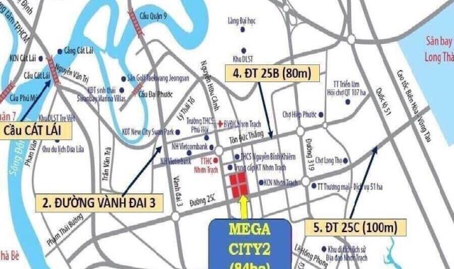 Đất nền dự án Mega City 2 Nhơn Trạch, đón đầu phà Cát Lái chỉ 745 triệu/nền. LH 093.721.6585