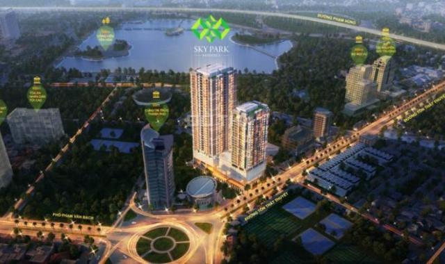 Bán căn hộ đẳng cấp Sky Park Residence, căn 2 phòng ngủ, đầy đủ nội thất sang trọng, view đẹp thoán