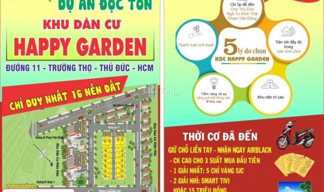 Siêu dự án Happy Garden, kế bên ga Metro, chợ Thủ Đức, 2 tuyến đường lớn Phạm Văn Đồng, Quốc Lộ 51