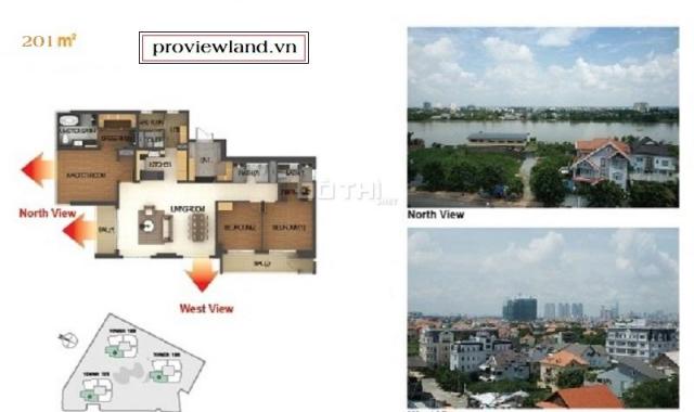 Cho thuê căn hộ cao cấp Xi Riverview Palace 3PN view sông, 201m2, giá 74.08 triệu/tháng