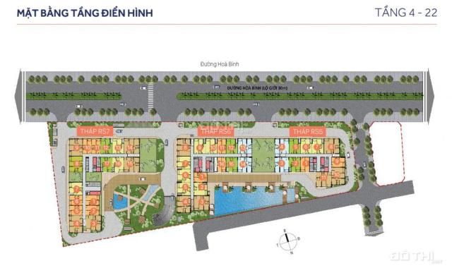 Bán căn hộ Richstar khu 2, 84m2 3PN, căn góc, view nội khu hồ bơi, giá 2,9 tỷ hoàn thiện cơ bản