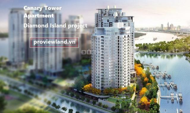 Căn hộ block Canary Diamond Island cho thuê tầng cao 3PN, 120m2, giá 34.73 triệu/tháng