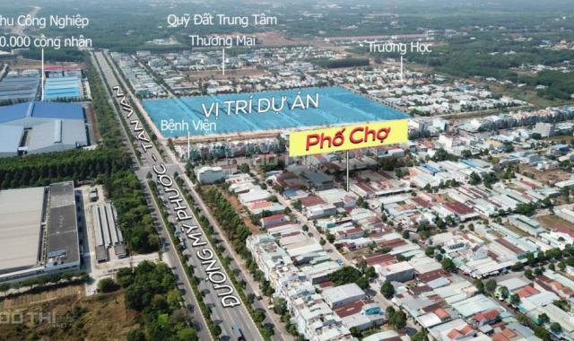 Đất kinh doanh phố chợ, đường Mỹ Phước Tân Vạn, Bình Dương