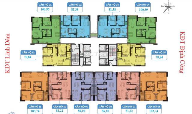 Bán căn hộ 3 PN, giá 1,9 tỷ, đường Nguyễn Cảnh Dị, Đại Kim, Hoàng Mai ở ngay