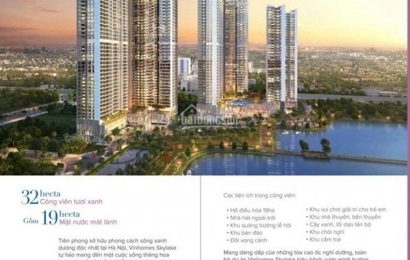 Chính chủ cần bán căn hộ Vinhomes Sky Lake 68 m2, giá chỉ 3,1 tỷ